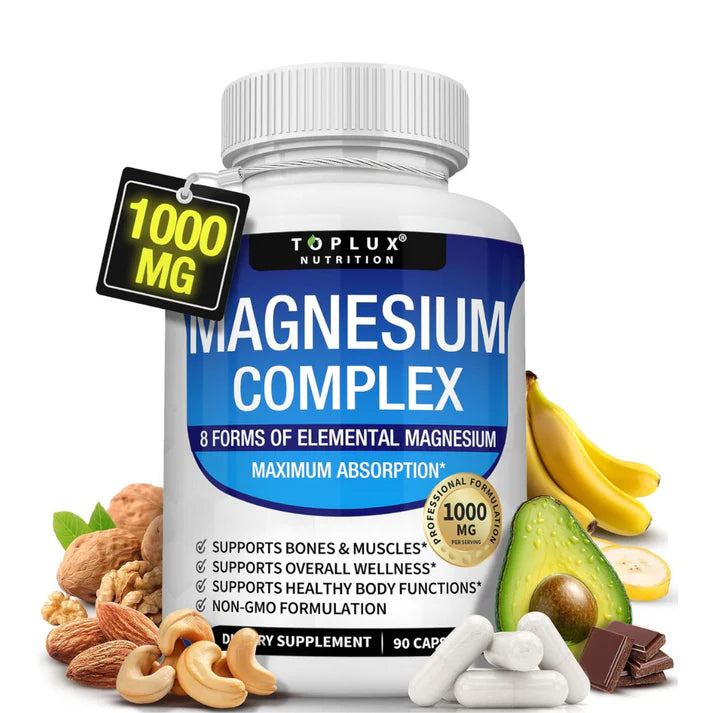 Magnesium Complex 8 formas de magnesio elemental, 90 capsulas